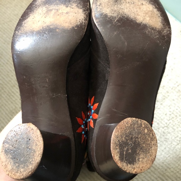 Vintage 1960's Jerry Edouard brocade boots.  Brown suede Size 7. Rare - Picture 11 of 11